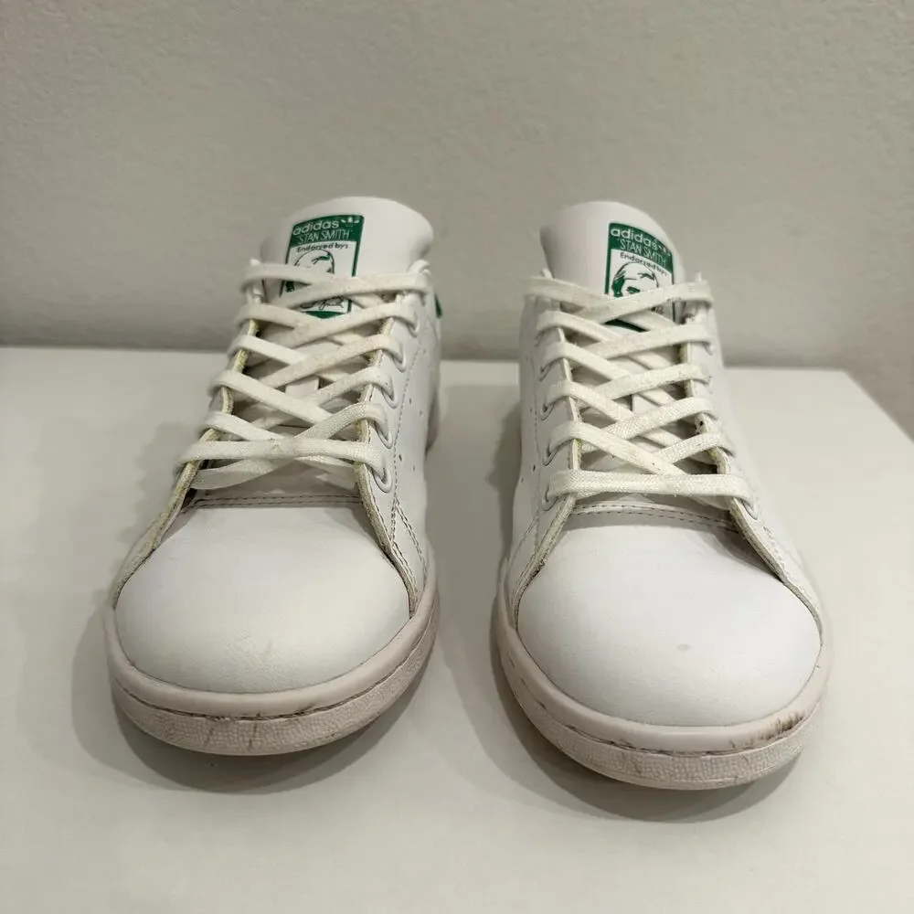 Adidas Stan Smith Women Size 5 Sneaker Shoes White Green Retro Casual Streetwear